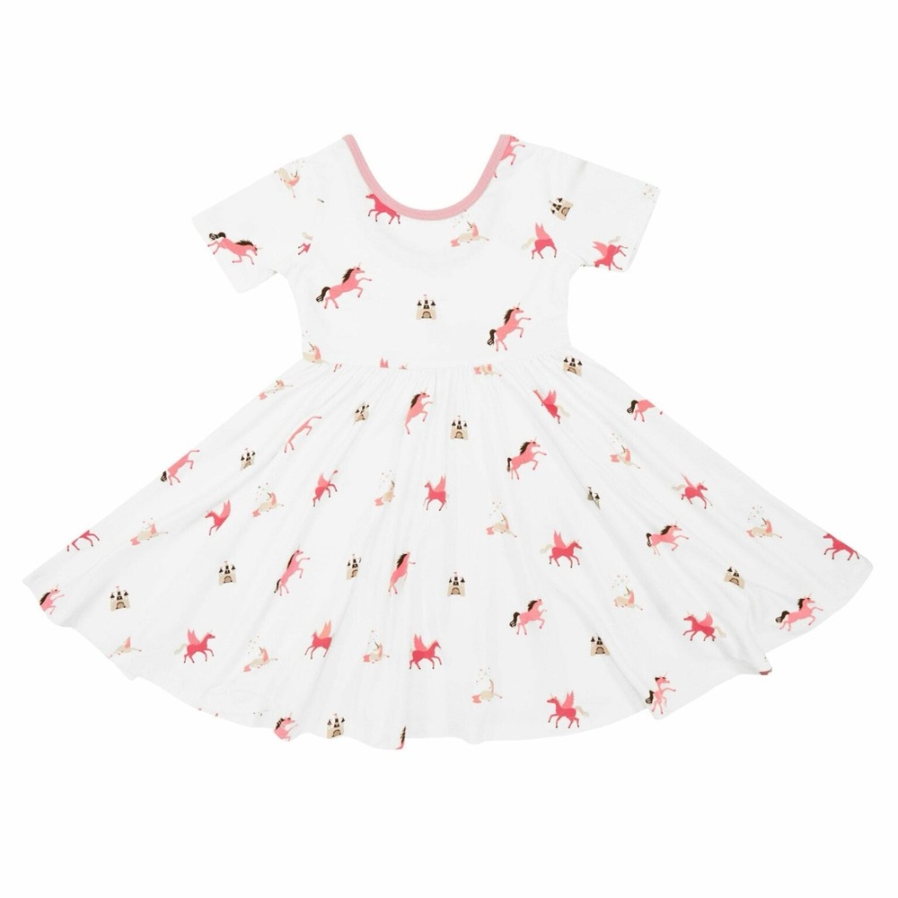 Kyte Baby Twirl Dress in Pink Unicorn